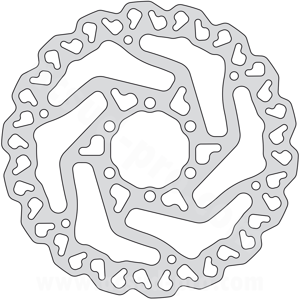 Disque de frein vélo Brenta Ø140 mm 6 trous - épaisseur 1,8 mm