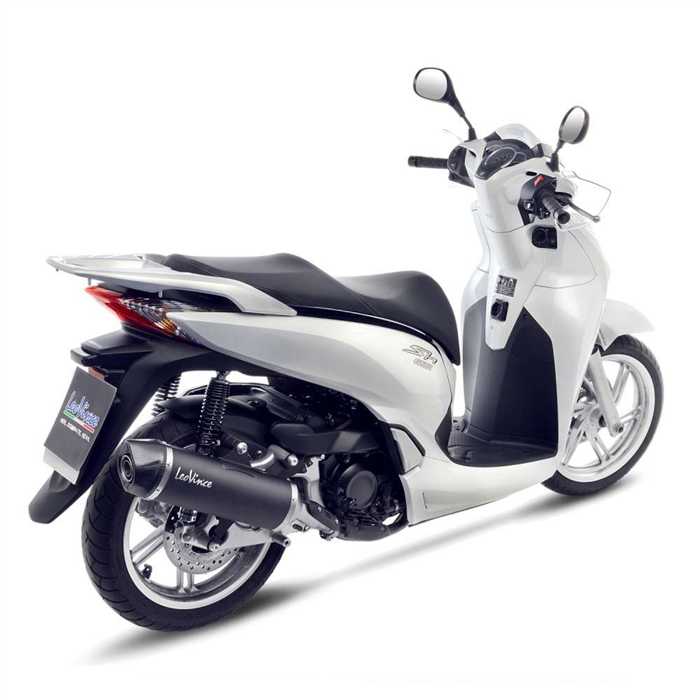 Échappement SBK nero LEOVINCE Honda SH 300i ABS inox - vue 2