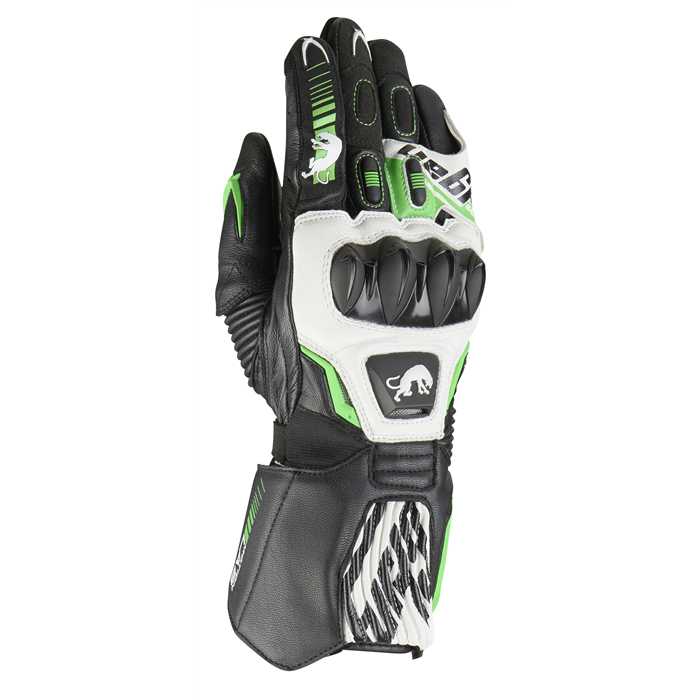 Gants FURYGAN FIT R 2 Noir-Blanc-Vert fluo