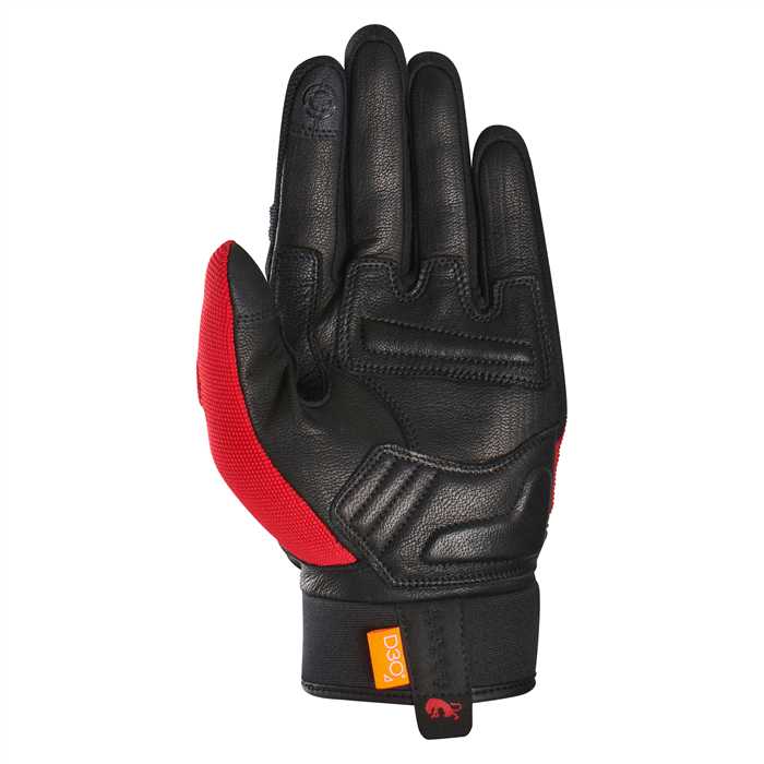 Gants Furygan Jet D3O® Rouge-Noir - vue 2