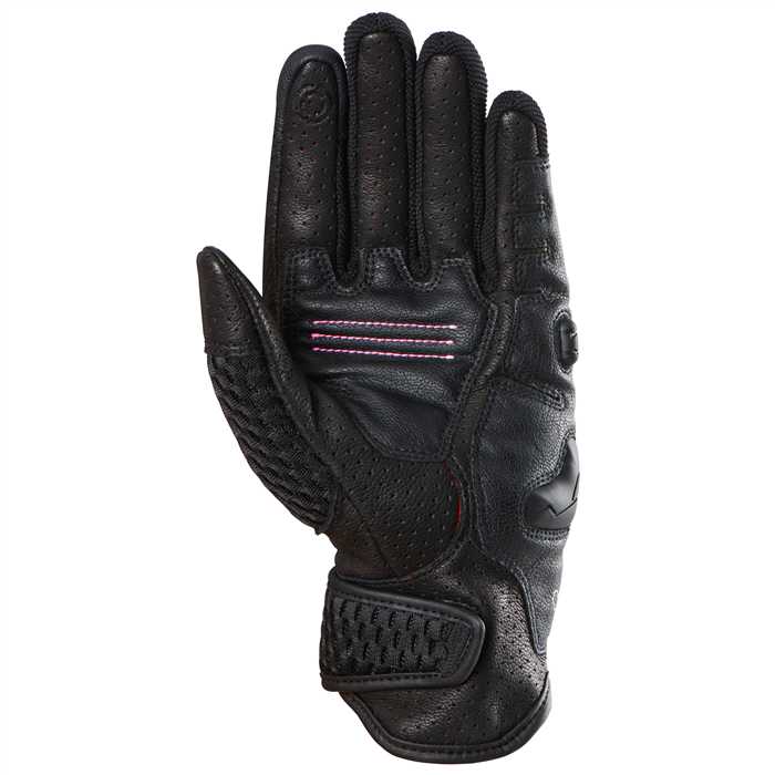 Gants Furygan TD Air Lady Noir-Blanc-Rose - vue 2