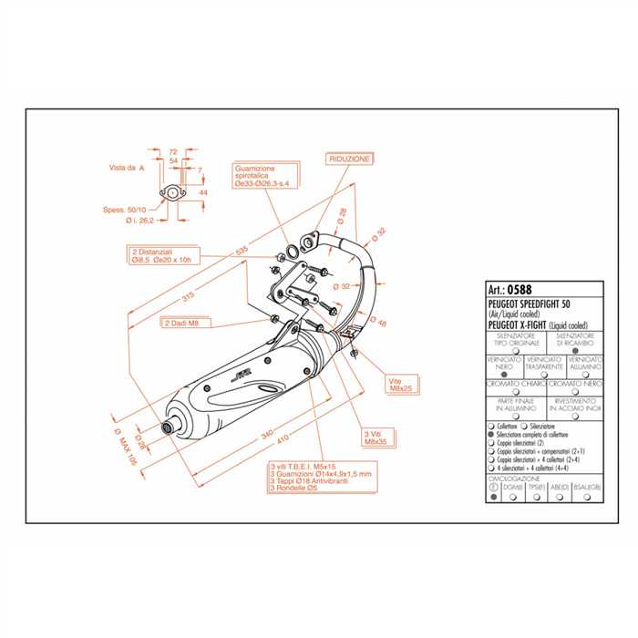 Pot d'échappement Leovince Sito adapté Peugeot 50 Speedfight / X-Fight (ref 0588) - vue 2