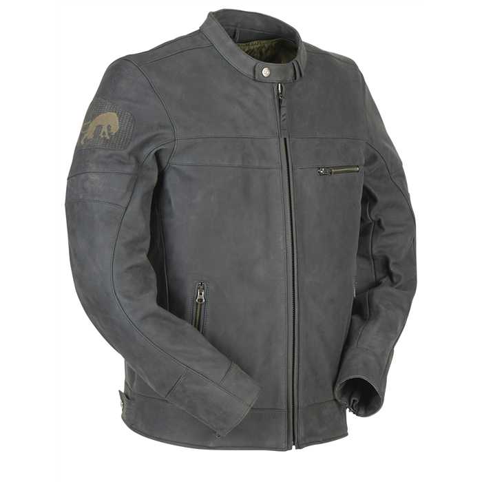 Blouson cuir Glenn gris gun Furygan - vue 2