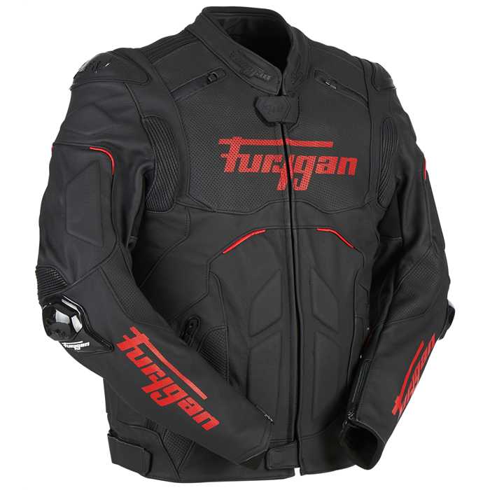 Blouson cuir Raptor Evo 2 noir-rouge Furygan - vue 2