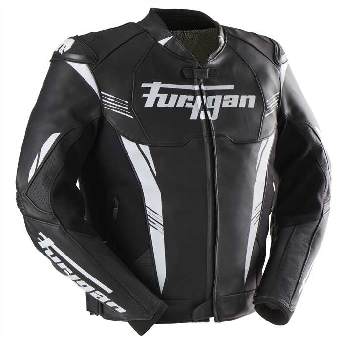 Blouson cuir Furygan Pro One noir-blanc - vue 2