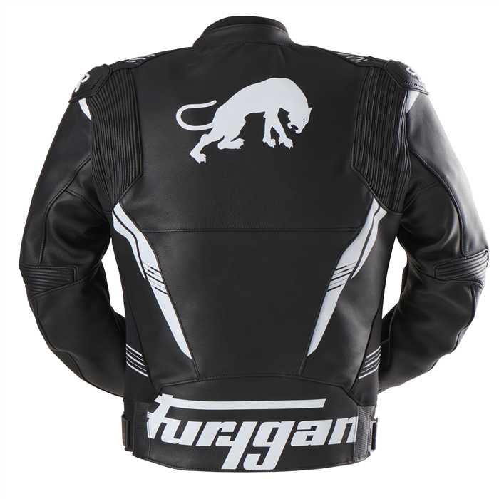 Blouson cuir Furygan Pro One noir-blanc - vue 3