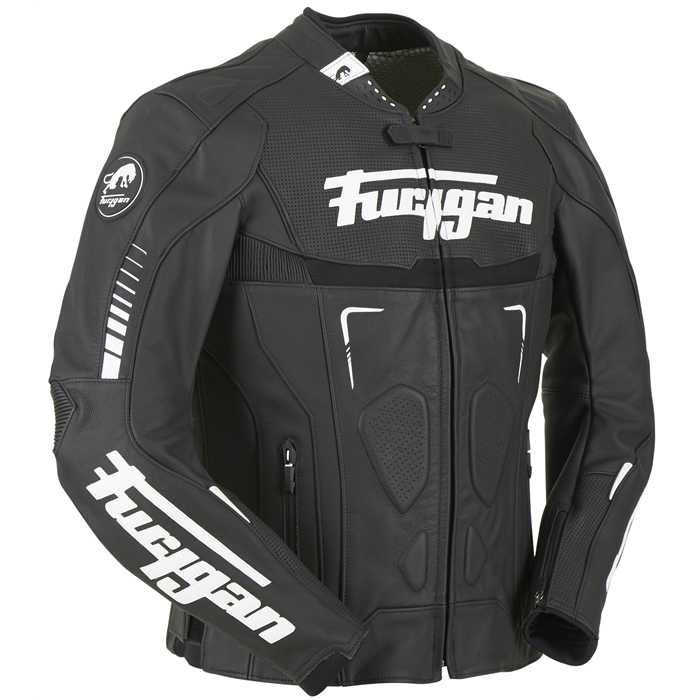 Blouson cuir Furygan Track noir-blanc - vue 2
