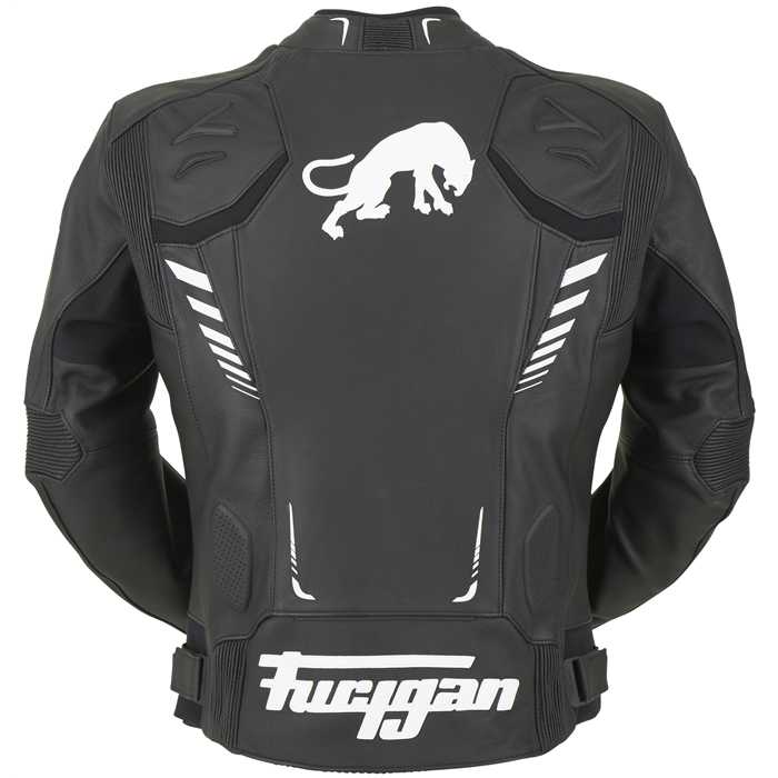 Blouson cuir Furygan Track noir-blanc - vue 3