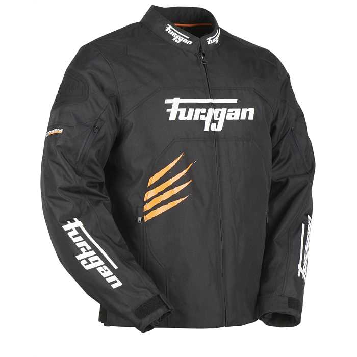 Blouson textile FURYGAN ROCK noir-orange - vue 2