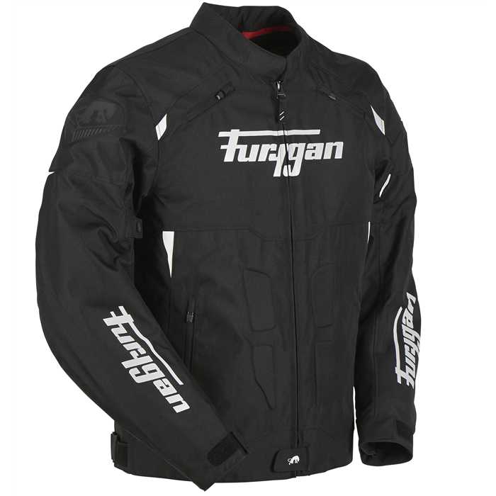 Blouson textile Parker noir blanc Furygan - vue 2