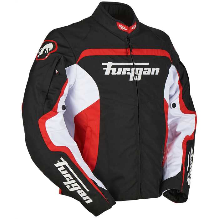 Blouson Furygan Diablo Noir-Blanc-Rouge - vue 2