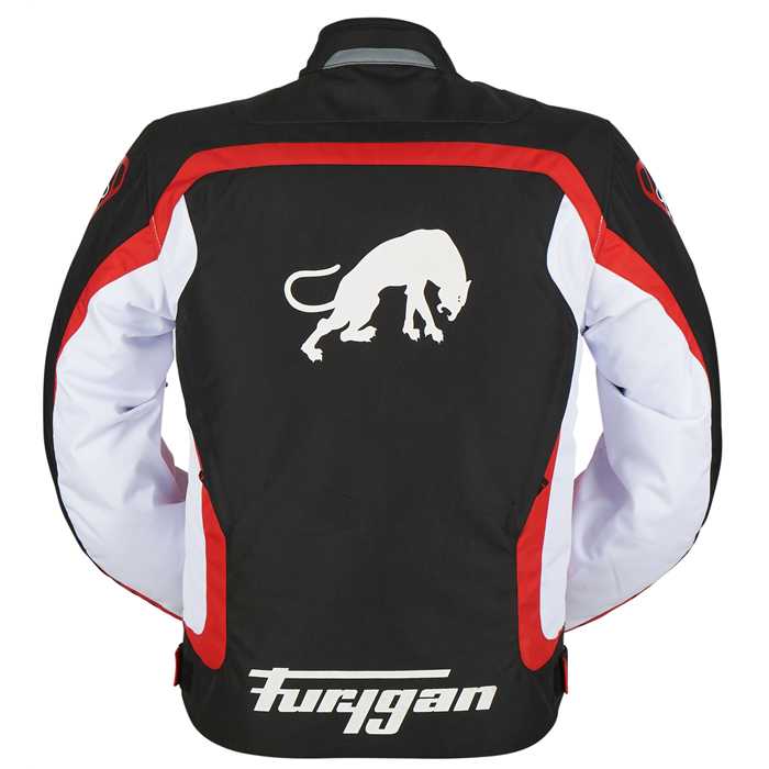 Blouson Furygan Diablo Noir-Blanc-Rouge - vue 3