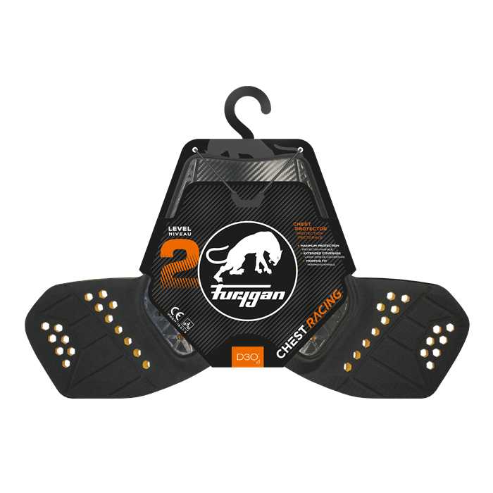 Protections poitrine FURYGAN RACINGD3O orange - vue 3
