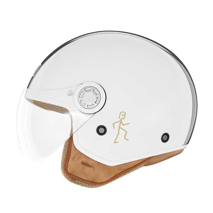 Casque Nox Jet N210 Evo blanc gris - vue 2