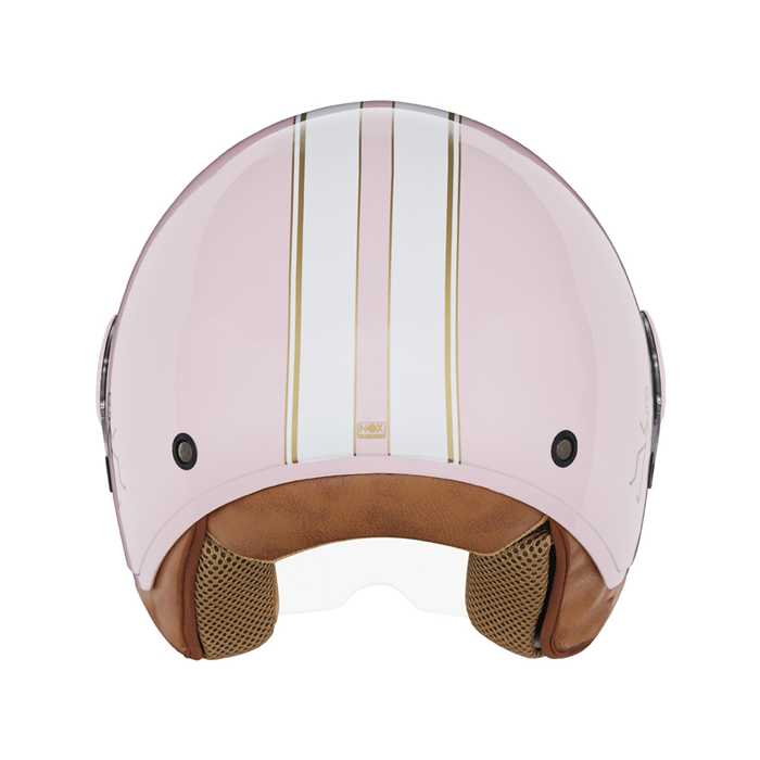 Casque Nox Jet N210 Evo rose pastel blanc - vue 2
