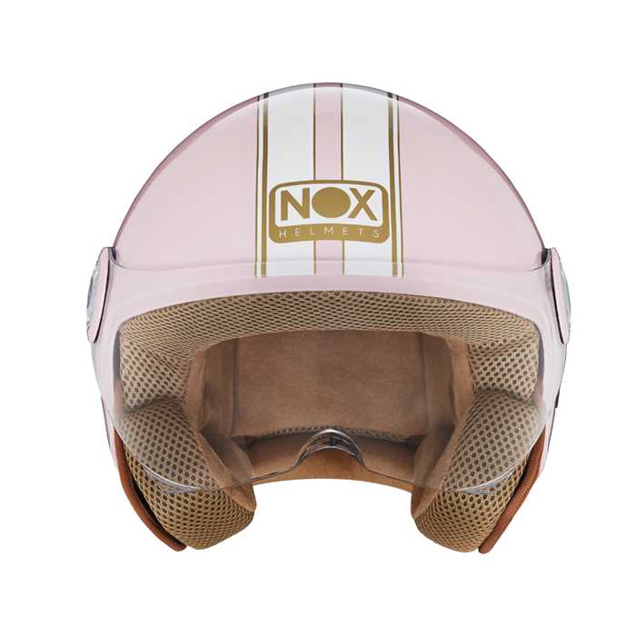 Casque Nox Jet N210 Evo rose pastel blanc - vue 3