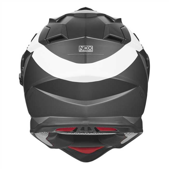 Casque NOX Cross N312 Block noir mat titanium - vue 3