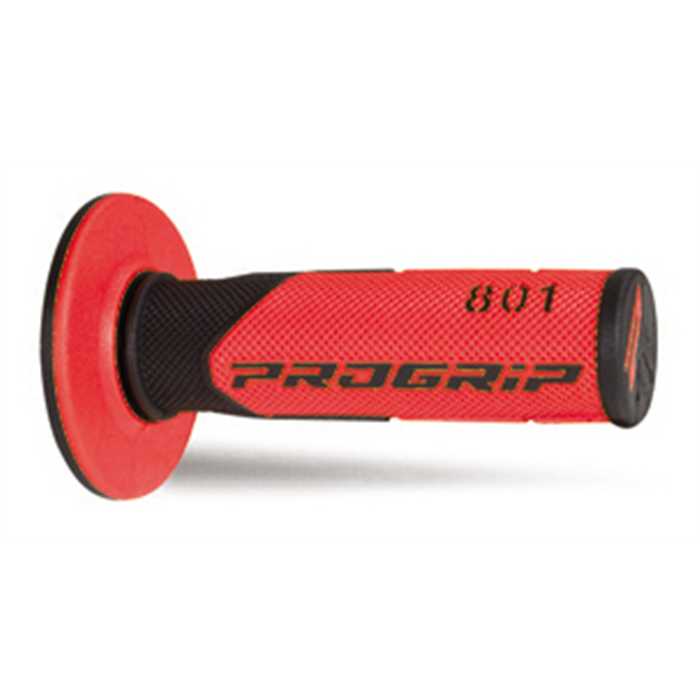 Revêtement poignée ProGrip 801 noir/rouge closed end 115 mm (la paire) - vue 2