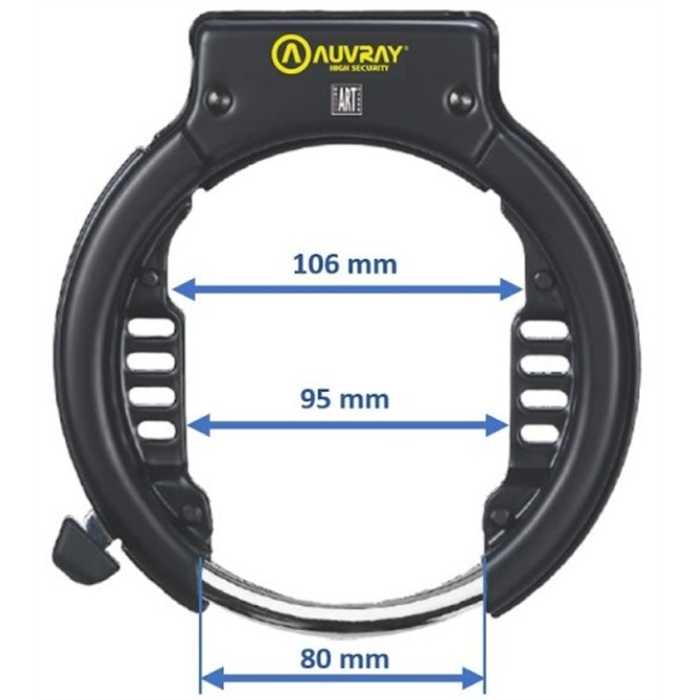 Antivol vélo Auvray fer à cheval XL Mega Lock Art - largeur 80 mm - vue 2