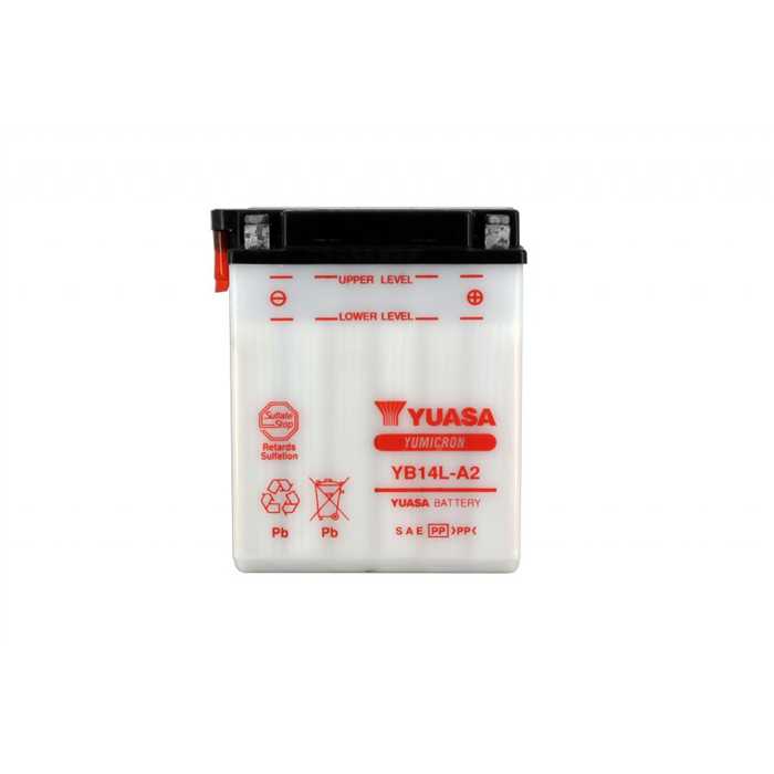 Batterie Yuasa YB14L-A2 conventionnelle avec entretien - vue 2