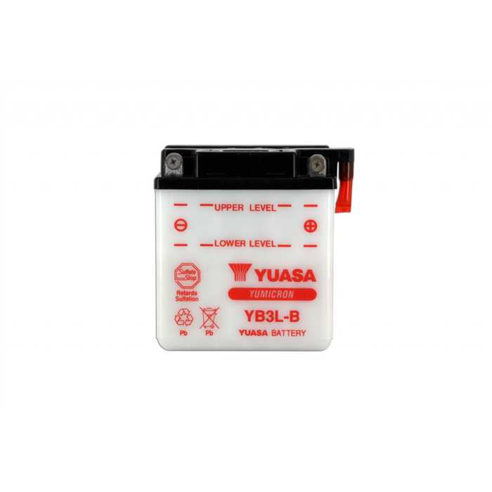 Batterie Yuasa YB3L-B 12V 3Ah Yamaha 125 DTR - vue 2