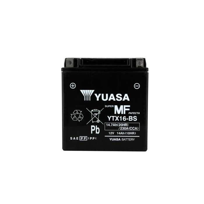 Batterie Yuasa YTX16-BS 12V-14A sans entretien - vue 2