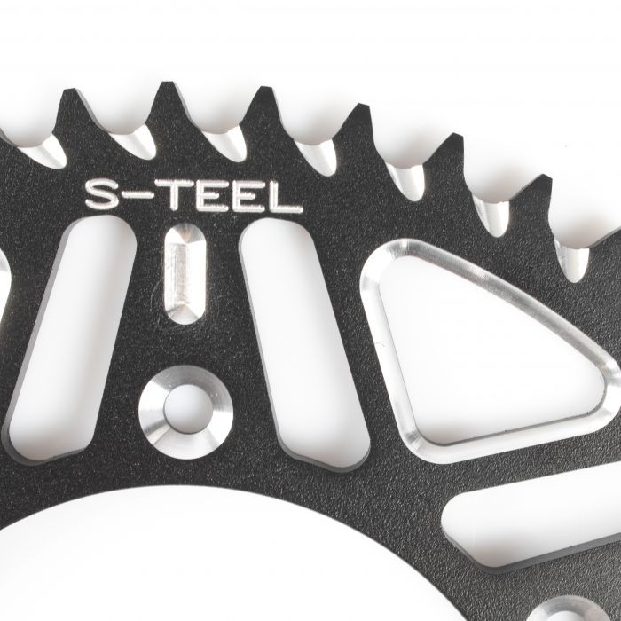 Couronne Alu S-TEEL Anti-Boue Pas 520 Noir 49 dents - vue 3