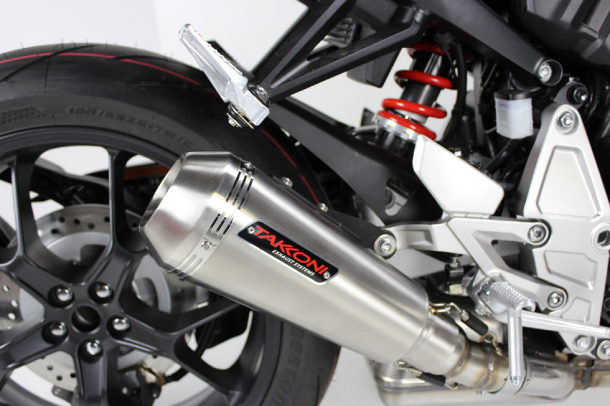 Silencieux TAKKONI ligne échappement inox Yamaha MT 07 14- avec catalyseur - vue 2