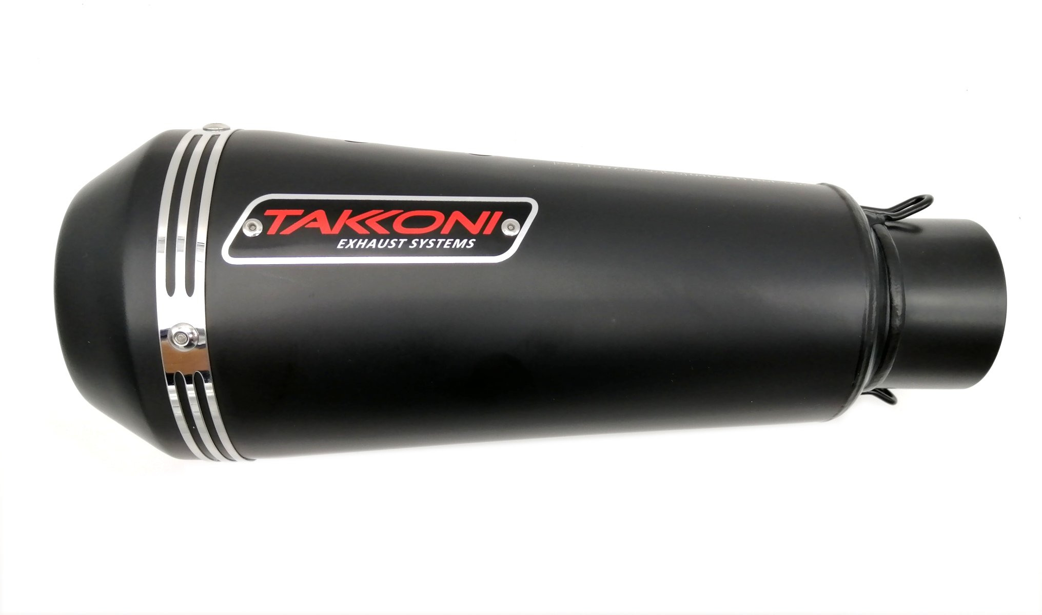 TAKKONI Ligne d'Échappement Inox Noir brossé Yamaha MT 07 14- avec catalyseur - vue 2