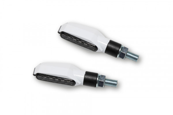 Paire de clignotants blanc nacré à LEDs Brazoline