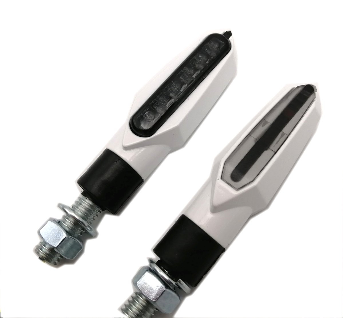 Paire de clignotants blanc nacré à LEDs Brazoline - vue 2