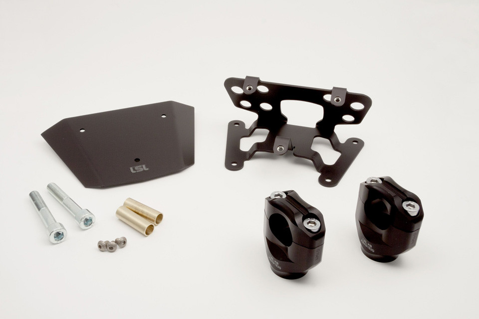 LSL Kit de fixation Clamp block Ø28,6 avec porte-instrument MT-07 18- noir