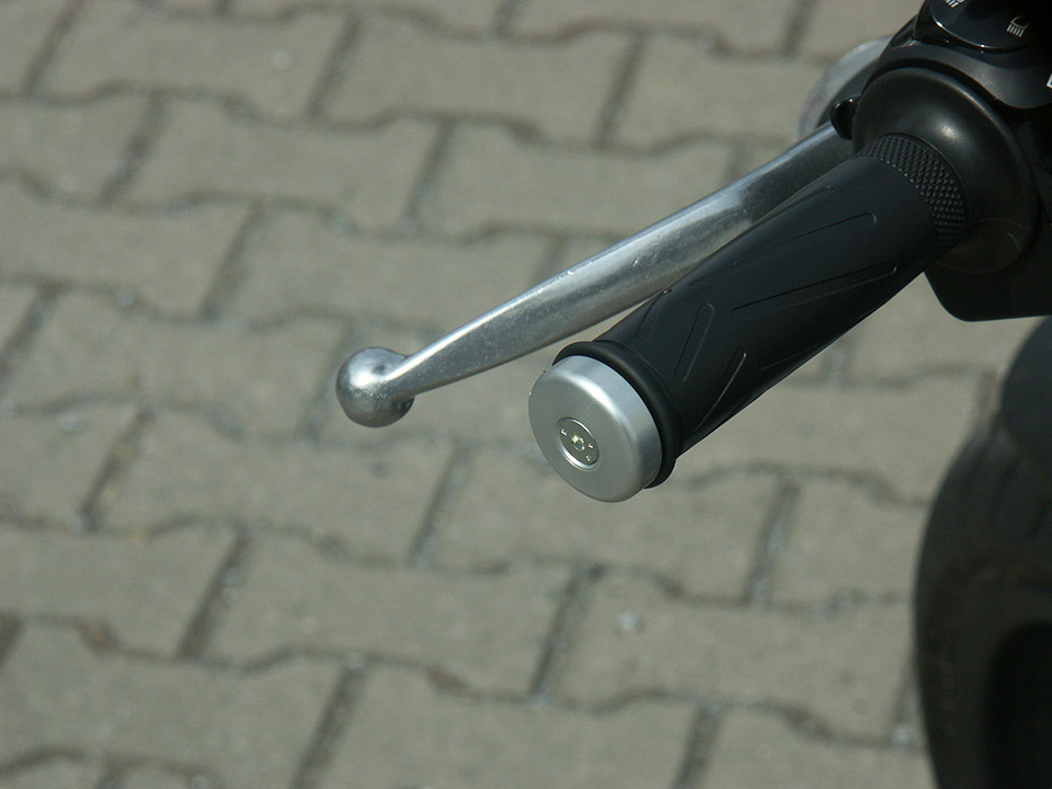 LSL Embouts de guidon aluminium flat cap 14 mm argent