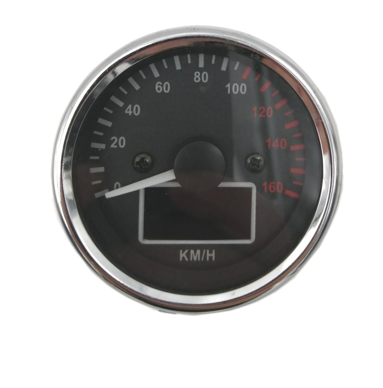 Compteur vitesse et jauge essence chromé vintage Brazoline 0-160 km/h - vue 2