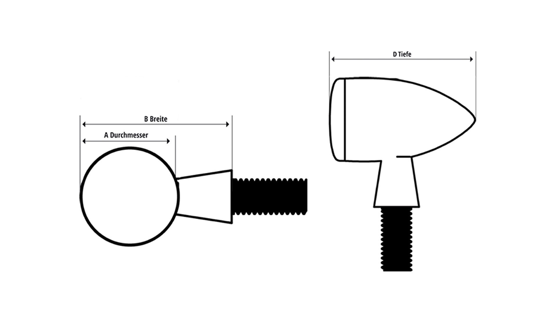 Clignotant à LED HIGHSIDER FLIGHT verre teinté - vue 3