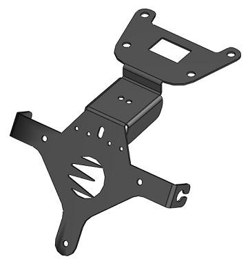 Support de plaque d'immat. adapt. mt09 13/14