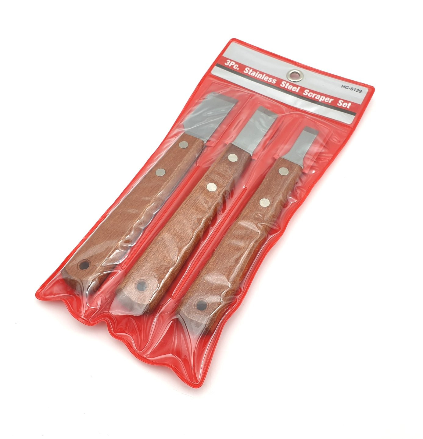 Jeu de 3 grattoirs universels inox 10/16/22 mm Brazoline - vue 2
