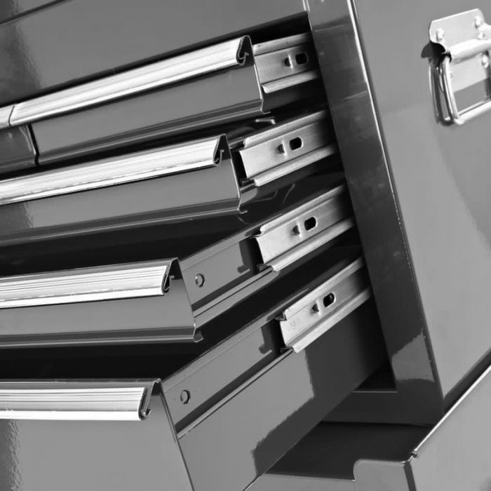 Chariot armoire à outils servante roulante acier noir Brazoline - vue 2