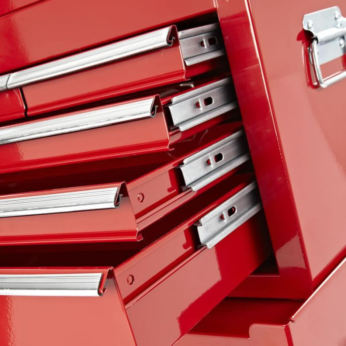 Chariot Armoire à Outils Servante Roulante en Acier Rouge Universelle BRAZOLINE - vue 2