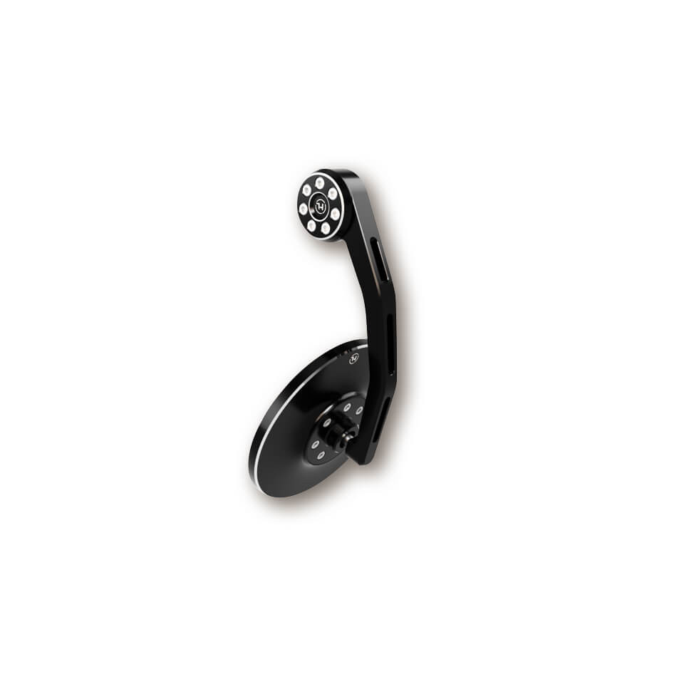 Embout de guidon rétroviseur Conero noir anodisé HIGHSIDER - vue 2