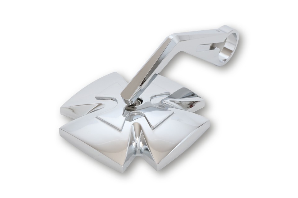 Embout de guidon rétroviseur Iron Cross chromé Highsider - vue 2