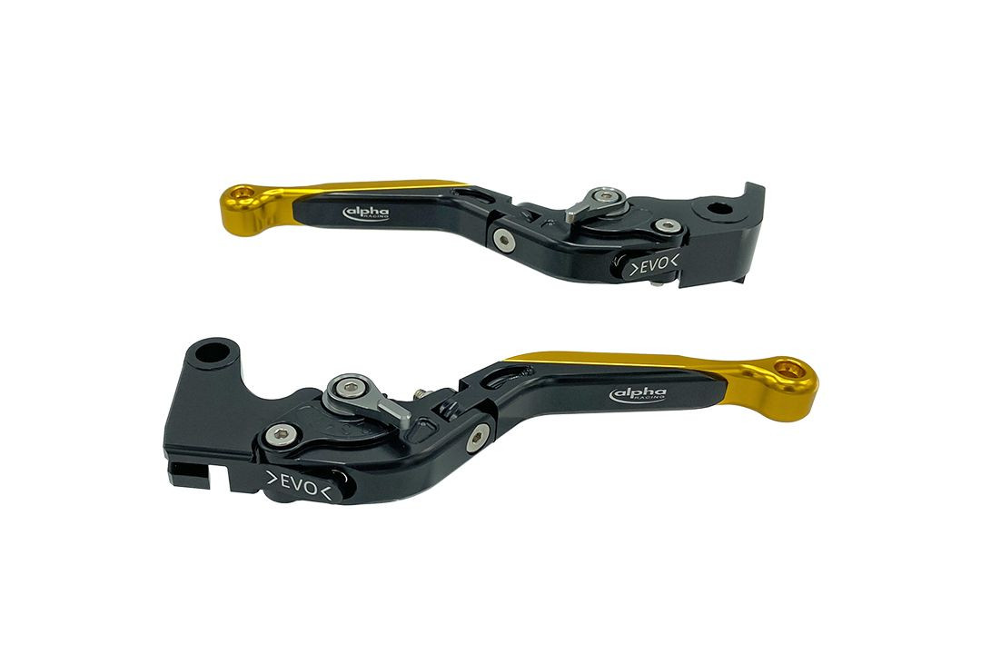 Embouts colorés pour leviers EVO by ALPHA RACING, or anodisé ALPHA TECHNIK - vue 2