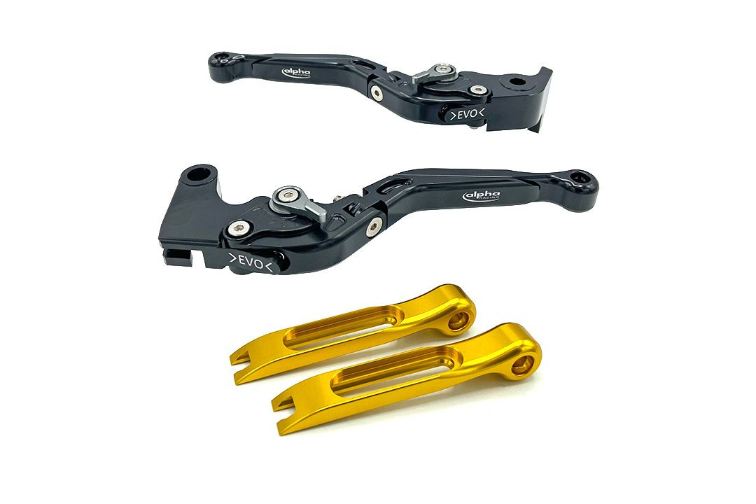 Embouts colorés pour leviers EVO by ALPHA RACING, or anodisé ALPHA TECHNIK - vue 3