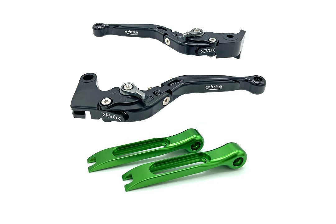 Embouts colorés pour levier EVO ALPHA RACING vert anodisé - vue 3