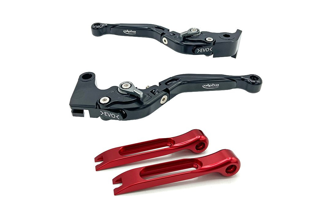 Embouts colorés pour levier EVO ALPHA RACING rouge anodisé - vue 3