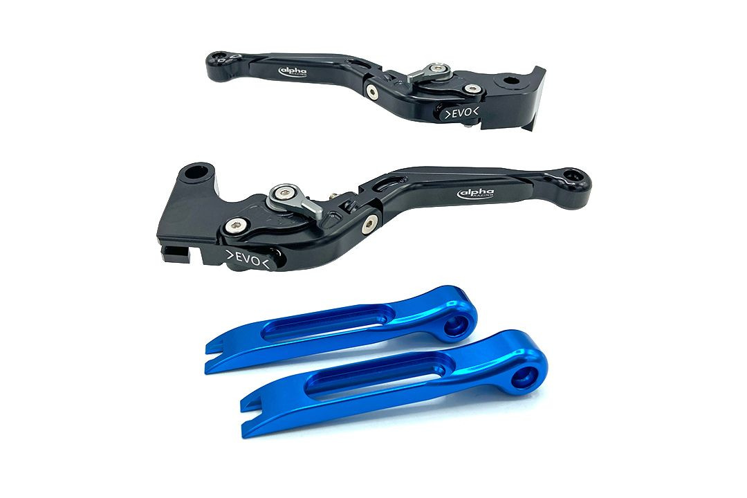 Embouts colorés pour levier EVO ALPHA RACING bleu anodisé - vue 3