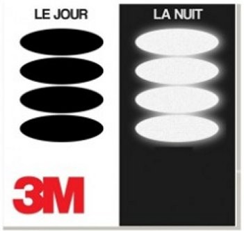 Autocollant casque 3M rétro-réfléchissant BRAZOLINE - vue 2