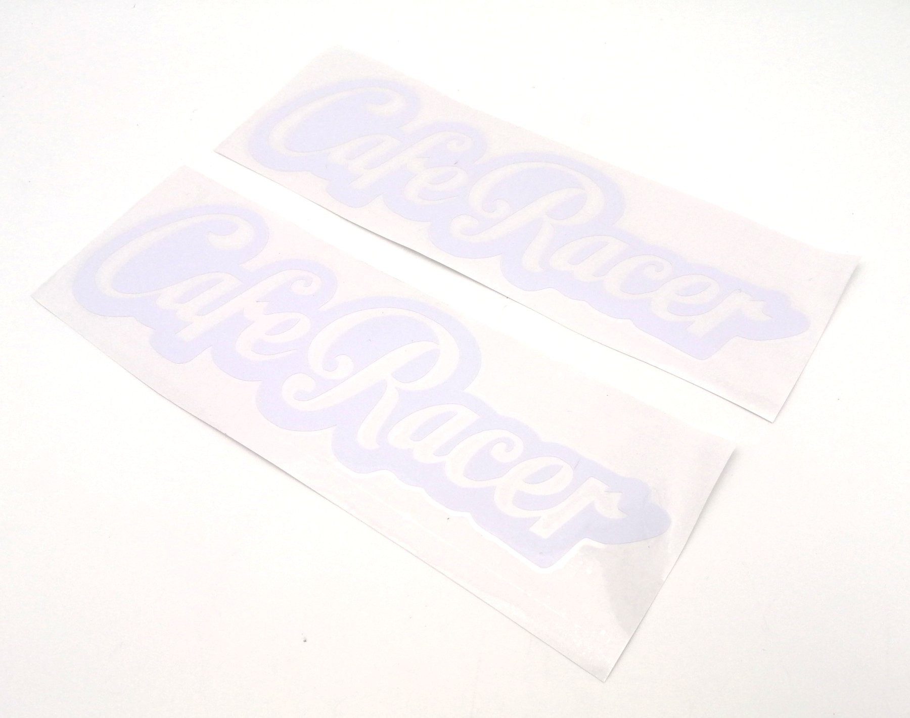 Lot de 2 stickers Café Racer lettrage blanc Brazoline - vue 2