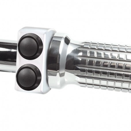 MOTOGADGET mo.switch Commutateur 3 boutons poussoir diamètre 22 mm logement poli bouton noir - vue 2