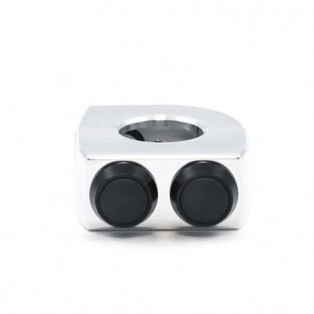 MOTOGADGET mo.switch Commutateur 3 boutons poussoir diamètre 22 mm logement poli bouton noir - vue 3